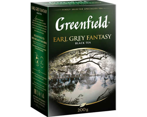 Чай черный GREENFIELD Earl Grey Fantasy с ароматом бергамота листовой, 200г, Россия, 200 г