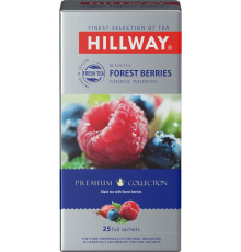 Чай черный HILLWAY Forest berries байховый с кусочками фруктов и ягод, 25пак, Шри-Ланка, 25 пак