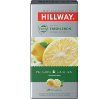 Чай черный HILLWAY Fresh lemon байховый с лимоном и лемонграссом, 25пак, Шри-Ланка, 25 пак