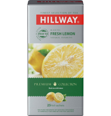 Чай черный HILLWAY Fresh lemon байховый с лимоном и лемонграссом, 25пак, Шри-Ланка, 25 пак