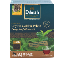 Чай черный DILMAH Golden pekoe цейлонский, листовой, 100г, Шри-Ланка, 100 г