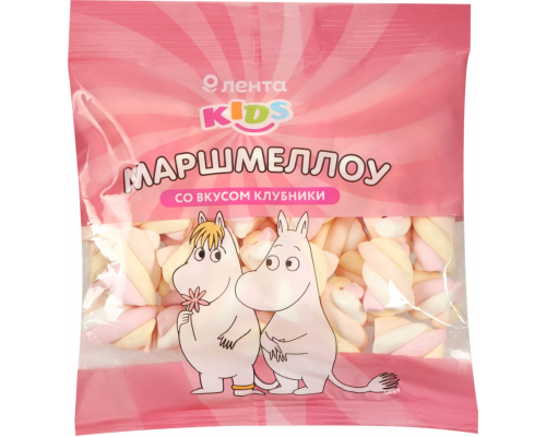 Маршмеллоу ЛЕНТА KIDS Муми Тролли со вкусом клубники, 90г, Россия, 90 г