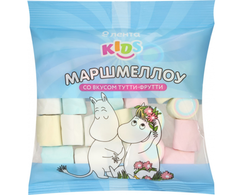 Маршмеллоу ЛЕНТА KIDS Муми Тролли со вкусом тутти фрутти, 90г, Россия, 90 г