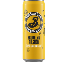 Пиво светлое BROOKLYN Pilsner пастеризованное 4,6%, 0.45л, Россия, 0.45 L