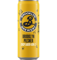 Пиво светлое BROOKLYN Pilsner пастеризованное 4,6%, 0.45л, Россия, 0.45 L