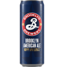 Пиво светлое BROOKLYN American Ale нефильтрованное пастеризованное 5%, 0.45л, Россия, 0.45 L