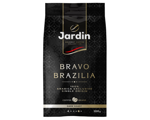 Кофе зерновой JARDIN Bravo Brazilia жареный, 1кг, Россия, 1000 г