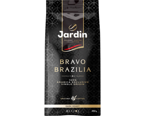 Кофе молотый JARDIN Bravo Brazilia жареный, 250г, Россия, 250 г