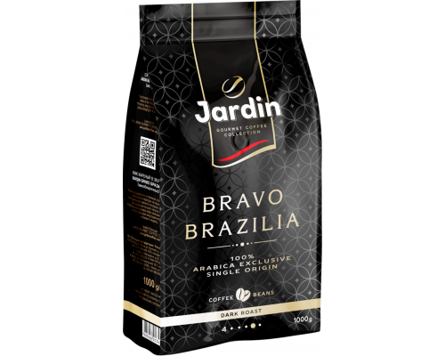 Кофе зерновой JARDIN Bravo Brazilia жареный, 1кг, Россия, 1000 г