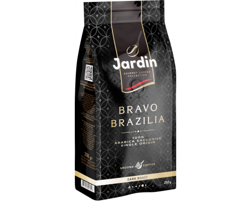 Кофе молотый JARDIN Bravo Brazilia жареный, 250г, Россия, 250 г