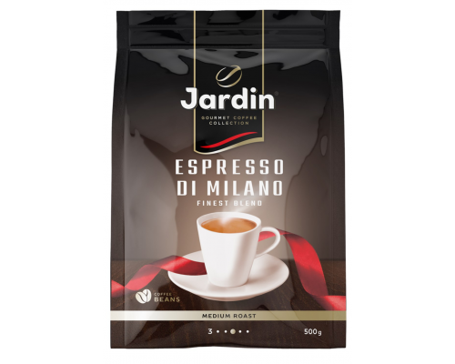 Кофе зерновой JARDIN Espresso di Milano жареный, 500г, Россия, 500 г