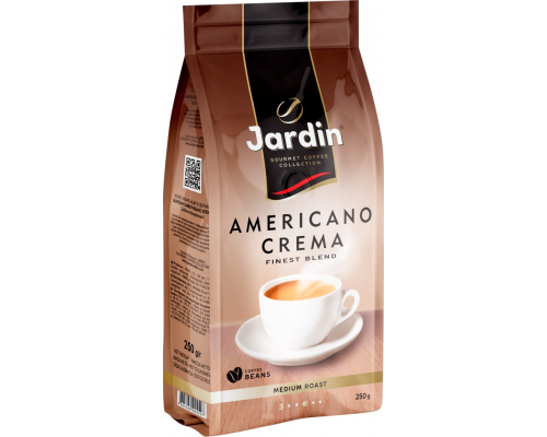 Кофе зерновой JARDIN Americano Crema жареный, 250г, Россия, 250 г