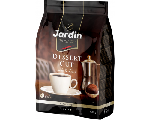 Кофе зерновой JARDIN Dessert Cup жареный, 500г, Россия, 500 г