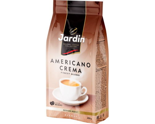 Кофе зерновой JARDIN Americano Crema жареный, 250г, Россия, 250 г