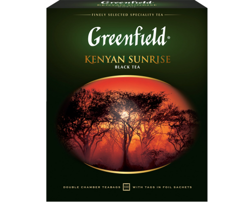 Чай черный GREENFIELD Kenyan Sunrise, 100пак, Россия, 100 пак