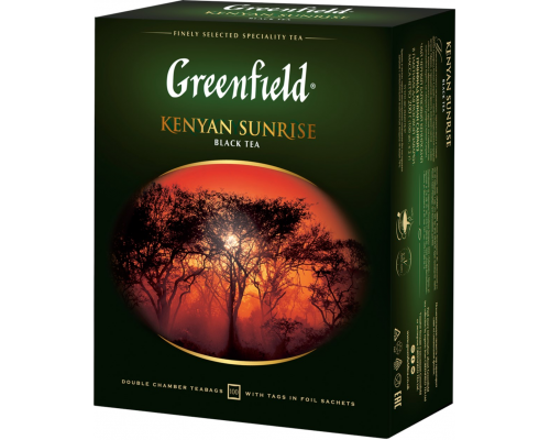 Чай черный GREENFIELD Kenyan Sunrise, 100пак, Россия, 100 пак