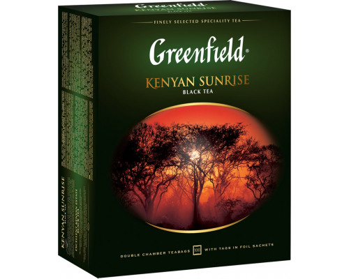 Чай черный GREENFIELD Kenyan Sunrise, 100пак, Россия, 100 пак