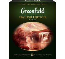 Чай черный GREENFIELD English Edition Цейлонский байховый, 100пак, Россия, 100 пак