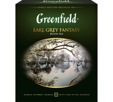 Чай черный GREENFIELD Earl Grey Fantasy с ароматом бергамота, 100пак, Россия, 100 пак