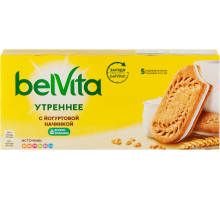 Печенье BELVITA Утреннее с йогуртовой начинкой, 253г, Россия, 253 г