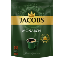 Кофе растворимый JACOBS Monarch натуральный сублимированный, 210г, Россия, 210 г