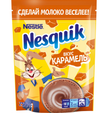 Какао-порошок NESQUIK со вкусом карамели, 250г, Россия, 250 г