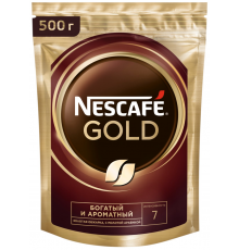 Кофе растворимый с добавлением молотого NESCAFE Gold натуральный сублимированный, 500г, Россия, 500 г