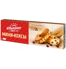 Мини-кексы ЮБИЛЕЙНОЕ с кусочками молочного шоколада, 140г, Франция, 140 г