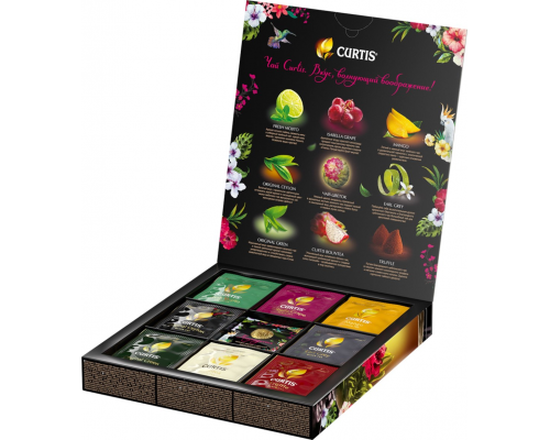 Набор подарочный чайный CURTIS Dessert Tea Collection&Blossom Tea Ассорти, 40пак, Россия, 40 пак