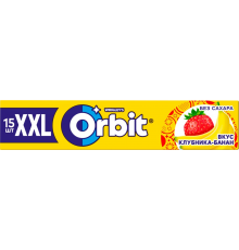 Жевательная резинка ORBIT Клубника банан XXL, 20,4г, Россия, 20 г