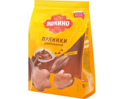 Пряники ЯШКИНО Шоколадные, 350г, Россия, 350 г