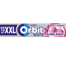 Жевательная резинка ORBIT Белоснежный Bubblemint XXL, 20,4г, Россия, 20,4 г