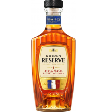 Коньяк ЗОЛОТОЙ РЕЗЕРВ Golden Reserve France National Selection 5 лет 40%, 0.5л, Россия, 0.5 L