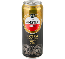 Пиво светлое AMSTEL Экстра пастер. алк.7,0% ж/б, Россия, 0.43 L