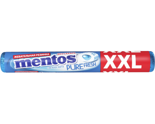 Жевательная резинка MENTOS Pure fresh XXL со вкусом мяты, 23,3г, Россия, 23,3 г