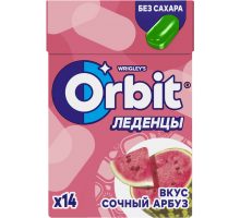 Леденцы ORBIT Сочный Арбуз, без сахара, с ароматом арбуза, 35г, Россия, 35 г