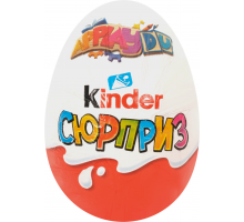 Яйцо шоколадное KINDER Сюрприз из молочного шоколада с игрушкой, 20г, Россия, 20 г