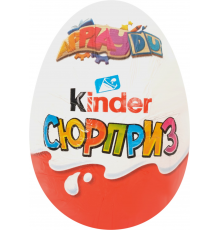 Яйцо шоколадное KINDER Сюрприз из молочного шоколада с игрушкой, 20г, Россия, 20 г