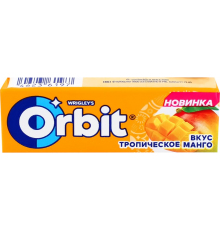 Жевательная резинка ORBIT Манго, без сахара, 13,6г, Россия, 13,6 г