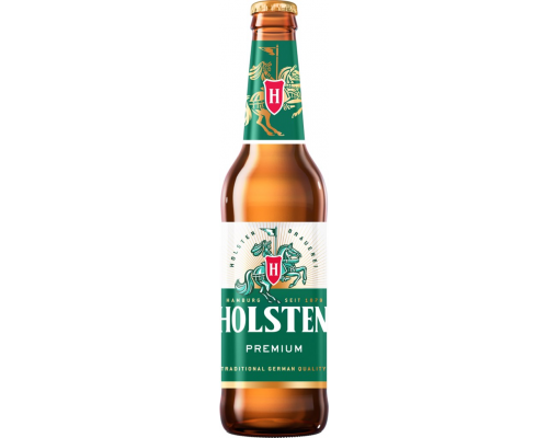 Пиво светлое HOLSTEN Premium пастеризованное 4,8%, 0.45л, Россия, 0.45 L