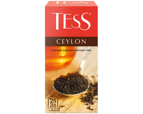 Чай черный TESS Ceylon байховый листовой, 25пак, Россия, 25 пак