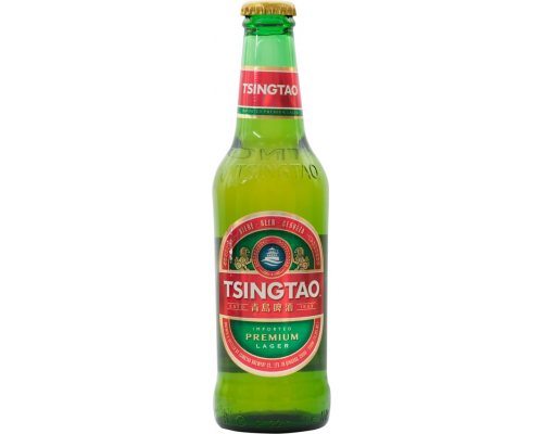 Пиво светлое TSINGTAO Циндао фильтрованное пастеризованное 4,7%, 0.33л, Китай, 0.33 L