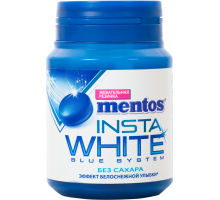 Жевательная резинка MENTOS Insta white Blue System со вкусом перечной мяты, 50г, Россия, 50 г