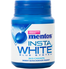 Жевательная резинка MENTOS Insta white Blue System со вкусом перечной мяты, 50г, Россия, 50 г