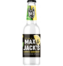 Напиток пивной MAX&JACK'S Lemon Gardenmint Лимон, мята нефильтрованный пастеризованный 4,7%, 0.4л, Россия, 0.4 L