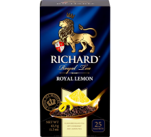 Чай черный RICHARD Royal Lemon арома, 25пак, Россия, 25 пак