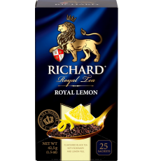 Чай черный RICHARD Royal Lemon арома, 25пак, Россия, 25 пак