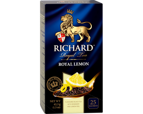 Чай черный RICHARD Royal Lemon арома, 25пак, Россия, 25 пак