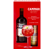 Ликер десертный аперитив CAMPARI + Напиток FRANKLIN SONS Natural Indian 3x0.15л, 0.75л, Нидерланды, 0.75 L