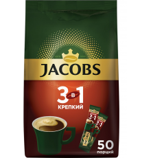 Напиток кофейный растворимый JACOBS 3в1 Крепкий, 675г, Россия, 675 г